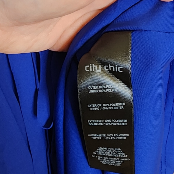 NWT City Chic Softly Tied Wrap Dress Lapis Blue Size 14 - Picture 8 of 11